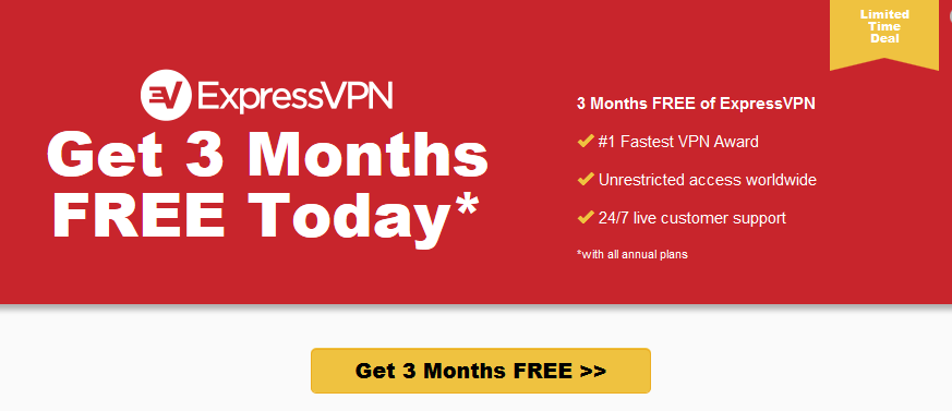 ExpressVPN Coupon: Guaranteed 49% discount + 3 months free